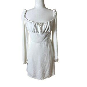 ARITZIA Sunday Best Long Sleeve White Mini Dress Size Small